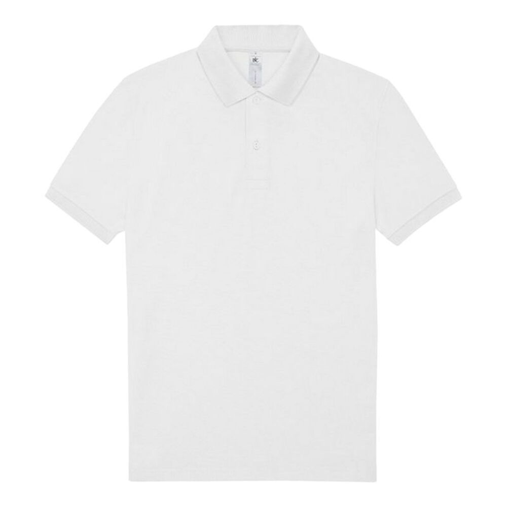 B&C Mens Polo Shirt / White